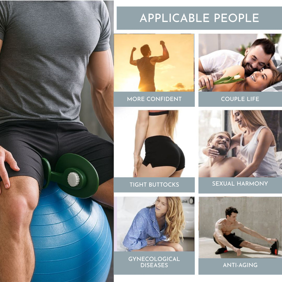 Indikart Pelvic Floor Strengthener - Thigh Trainer The Natural Solution for Lasting Performance & Confidence